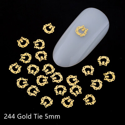 100 τμχ Αυτοκόλλητα νυχιών καρδιάς Μεταλλικά καρφιά lOVE Nailart Rivet Charms DIY Αξεσουάρ νυχιών 3D Διακοσμητικά νυχιών