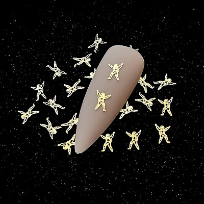 100 τμχ Αυτοκόλλητα νυχιών καρδιάς Μεταλλικά καρφιά lOVE Nailart Rivet Charms DIY Αξεσουάρ νυχιών 3D Διακοσμητικά νυχιών