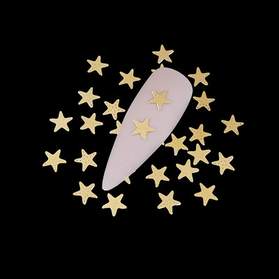 100 τμχ Αυτοκόλλητα νυχιών καρδιάς Μεταλλικά καρφιά lOVE Nailart Rivet Charms DIY Αξεσουάρ νυχιών 3D Διακοσμητικά νυχιών