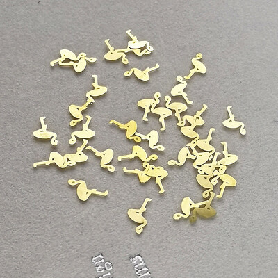 100 τμχ Αυτοκόλλητα νυχιών καρδιάς Μεταλλικά καρφιά lOVE Nailart Rivet Charms DIY Αξεσουάρ νυχιών 3D Διακοσμητικά νυχιών