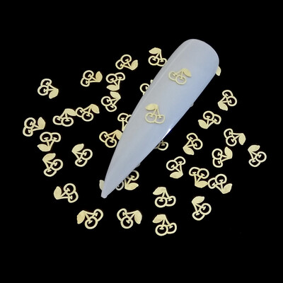 100 τμχ Αυτοκόλλητα νυχιών καρδιάς Μεταλλικά καρφιά lOVE Nailart Rivet Charms DIY Αξεσουάρ νυχιών 3D Διακοσμητικά νυχιών