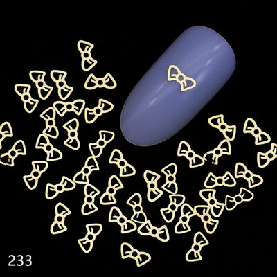 100 τμχ Αυτοκόλλητα νυχιών καρδιάς Μεταλλικά καρφιά lOVE Nailart Rivet Charms DIY Αξεσουάρ νυχιών 3D Διακοσμητικά νυχιών