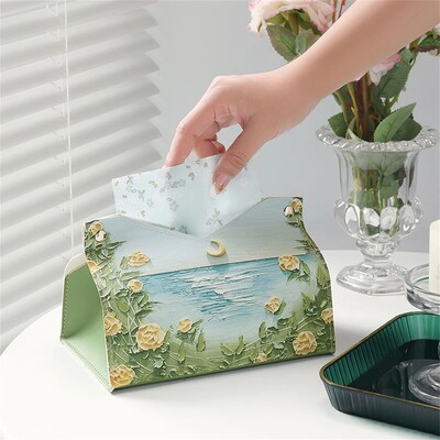 Creative Tissue Box American Country Pastoral Tissue Box Διακόσμηση σπιτιού Θήκη χαρτοπετσέτας αυτοκινήτου Κουζίνα Μπάνιο Θήκη για τα Χριστούγεννα