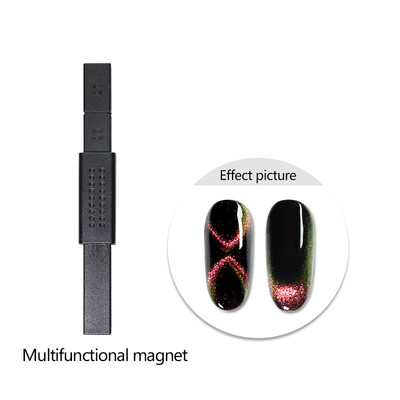 Cat Eyes Magnet Strong Effect Magetic Stick Board 9D Cat Eyes 3D Line Strip Effect Daudzfunkciju magnēta pildspalva nagu želejai