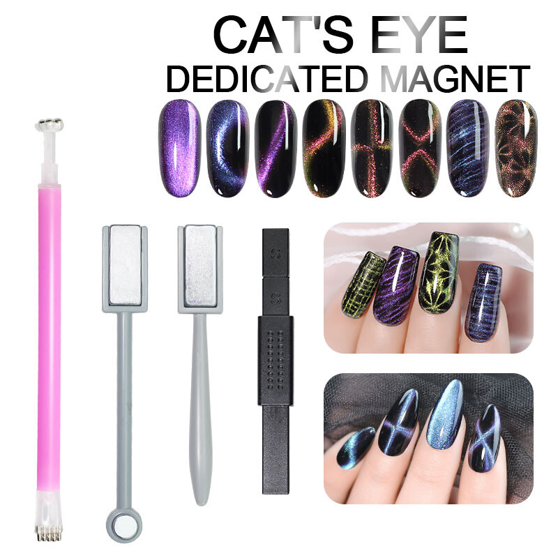 Cat Eyes Magnet Strong Effect Magetic Stick lenta 9D Cat Eyes 3D Line Strip Effect Daugiafunkcis magnetinis rašiklis nagų geliui