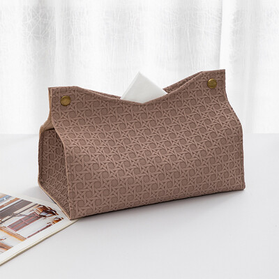 Δερμάτινο κουτί χαρτοπετσέτας Οικιακό Τραπέζι τσαγιού PU Rattan Δερμάτινο κουτί χαρτοπετσέτας Επιτραπέζιο θήκη χαρτοπετσέτας Nordic Κουτί αποθήκευσης για σαλόνι