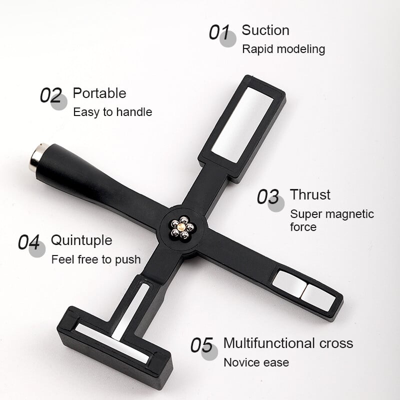 5 viename daugiafunkcinis stiprus katės akių magnetas UV/LED gelis Aukštos kokybės nagų magnetinė lazdelė, skirta manikiūro meno dizainui Specialūs įrankiai