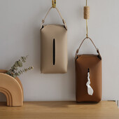 Vienspalvis PU audinių dėžutės laikymo servetėlių maišelis Nordic Home Nuimamas rankų nešiojimo audinių maišelis Drop Shipping Caja De Pañuelos Vintage