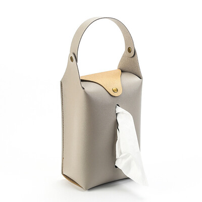 Vienspalvis PU audinių dėžutės laikymo servetėlių maišelis Nordic Home Nuimamas rankų nešiojimo audinių maišelis Drop Shipping Caja De Pañuelos Vintage