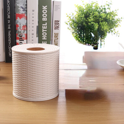 Kūrybinė audinių dėžutė, plastikinė ritininio popieriaus dėžutė, stalinis stalo servetėlių dėklas Vonios kambario tualetinio popieriaus laikiklis, laikymo dekoras