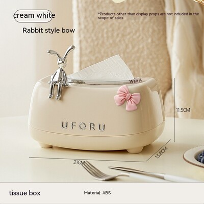 Creative Spring Tissue dėžutė Keraminis popierinis rankšluosčių laikiklis Popieriaus ištraukiklis Mielas triušio laikymo dėžutės buitinių servetėlių laikiklis