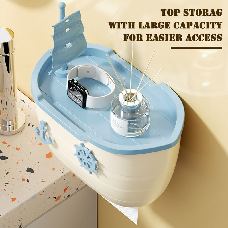 Armas löögivaba purjepaadi tualettpaberi hoidik Vastupidav veekindel tualettpaberihoidik vannitoa kaunistamiseks