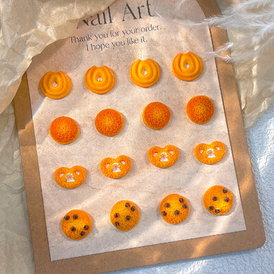 50 τμχ Mix 3D Simulated Cookies Nail Charms Resin Luminous Decorations Δημιουργική σοκολατένια διακόσμηση νυχιών για εξαρτήματα μανικιούρ