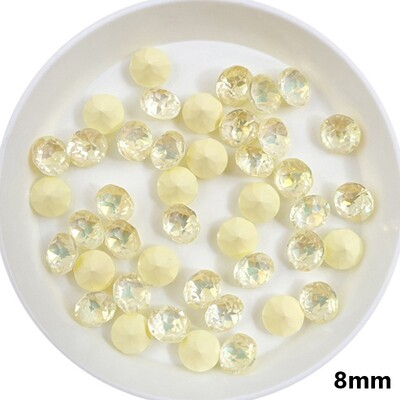 100 komada 6 mm/8 mm 33 rezova Mocha Nail Diamond Multi cut Crystal Pointed Bottom Nakit za nokte Super svjetlucavi dijamantni dodaci