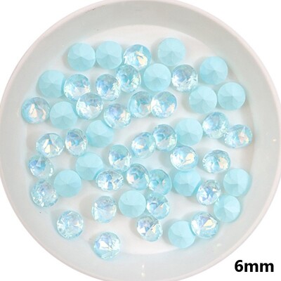 100 komada 6 mm/8 mm 33 rezova Mocha Nail Diamond Multi cut Crystal Pointed Bottom Nakit za nokte Super svjetlucavi dijamantni dodaci