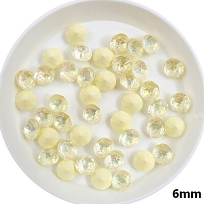 100 komada 6 mm/8 mm 33 rezova Mocha Nail Diamond Multi cut Crystal Pointed Bottom Nakit za nokte Super svjetlucavi dijamantni dodaci