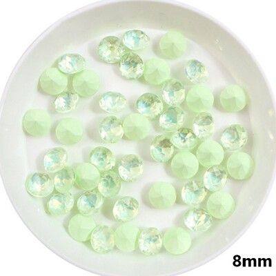 100 komada 6 mm/8 mm 33 rezova Mocha Nail Diamond Multi cut Crystal Pointed Bottom Nakit za nokte Super svjetlucavi dijamantni dodaci