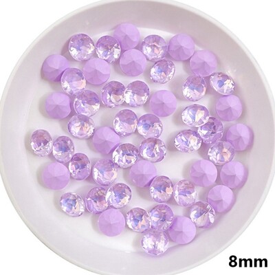 100 komada 6 mm/8 mm 33 rezova Mocha Nail Diamond Multi cut Crystal Pointed Bottom Nakit za nokte Super svjetlucavi dijamantni dodaci