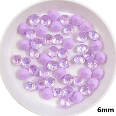 100 komada 6 mm/8 mm 33 rezova Mocha Nail Diamond Multi cut Crystal Pointed Bottom Nakit za nokte Super svjetlucavi dijamantni dodaci