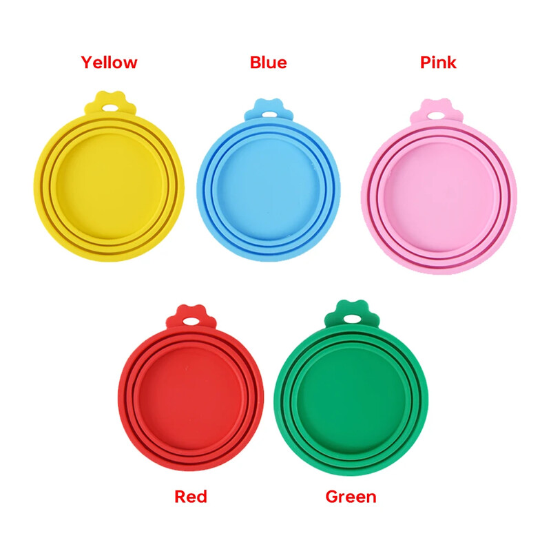 Depozitare reutilizabilă 3 în 1 pentru alimente Păstrați proaspăt capac pentru conserve Capac pentru cutie pentru animale de companie Capac pentru cutie de silicon Capac fierbinte pentru bucătărie Aprovizionare cu mucegai fierbinte