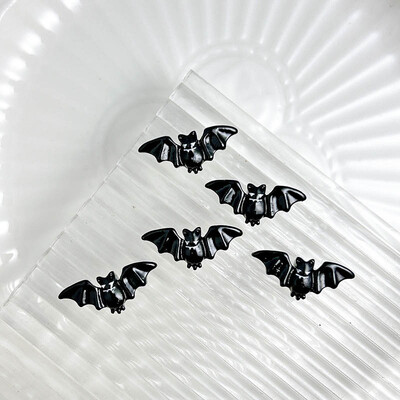 20PCS Cartoon Halloween Series Nail Art Decorations Creative Cute Ghost Bat Pumpkin Monster Charms Nail for DIY Naisl Designs