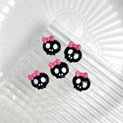 20PCS Cartoon Halloween Series Nail Art Decorations Creative Cute Ghost Bat Pumpkin Monster Charms Nail for DIY Naisl Designs