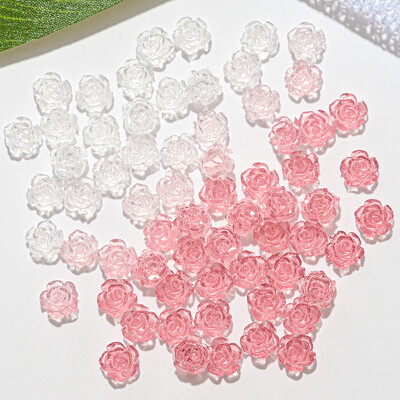 100 τμχ 3D διαφανές Love Heart Crystal Charms 4mm/6mm/8mm Clear Resin Nail Art Rhinestone Jewelry DIY for Blush ανταλλακτικά μανικιούρ
