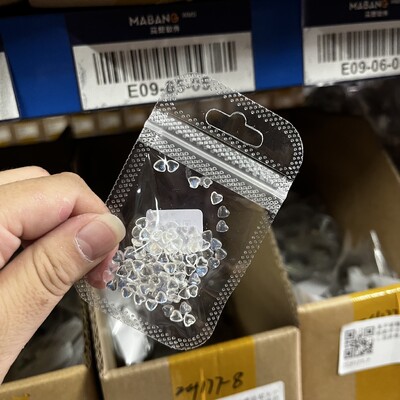 100 τμχ 3D διαφανές Love Heart Crystal Charms 4mm/6mm/8mm Clear Resin Nail Art Rhinestone Jewelry DIY for Blush ανταλλακτικά μανικιούρ