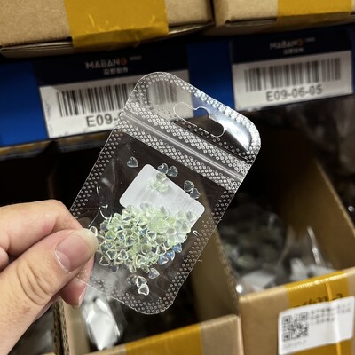 100 τμχ 3D διαφανές Love Heart Crystal Charms 4mm/6mm/8mm Clear Resin Nail Art Rhinestone Jewelry DIY for Blush ανταλλακτικά μανικιούρ