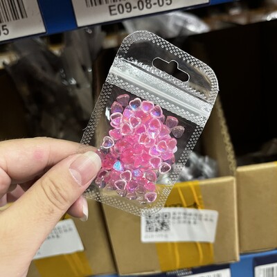 100 τμχ 3D διαφανές Love Heart Crystal Charms 4mm/6mm/8mm Clear Resin Nail Art Rhinestone Jewelry DIY for Blush ανταλλακτικά μανικιούρ