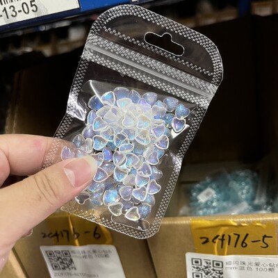 100 τμχ 3D διαφανές Love Heart Crystal Charms 4mm/6mm/8mm Clear Resin Nail Art Rhinestone Jewelry DIY for Blush ανταλλακτικά μανικιούρ