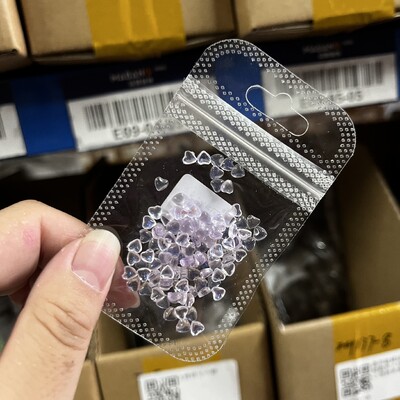 100 τμχ 3D διαφανές Love Heart Crystal Charms 4mm/6mm/8mm Clear Resin Nail Art Rhinestone Jewelry DIY for Blush ανταλλακτικά μανικιούρ
