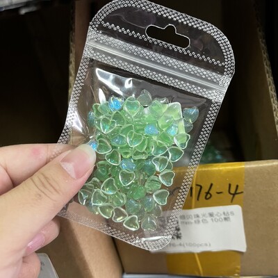 100 τμχ 3D διαφανές Love Heart Crystal Charms 4mm/6mm/8mm Clear Resin Nail Art Rhinestone Jewelry DIY for Blush ανταλλακτικά μανικιούρ