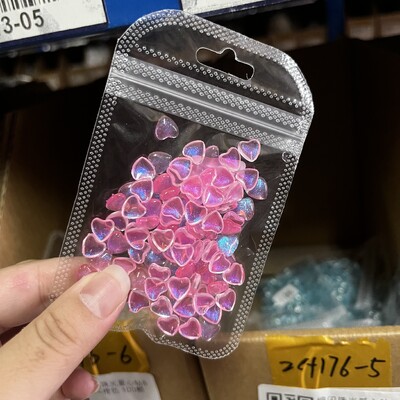 100 τμχ 3D διαφανές Love Heart Crystal Charms 4mm/6mm/8mm Clear Resin Nail Art Rhinestone Jewelry DIY for Blush ανταλλακτικά μανικιούρ