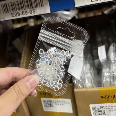 100 τμχ 3D διαφανές Love Heart Crystal Charms 4mm/6mm/8mm Clear Resin Nail Art Rhinestone Jewelry DIY for Blush ανταλλακτικά μανικιούρ