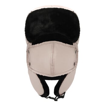 Winter Warm Cold Thickening Velvet Trapper Hat Ανδρικά Γυναικεία Προστασία αυτιών μύτης εξωτερικού χώρου Βαμβακερό καπέλο Bomber Λούτρινη αντιανεμική μάσκα