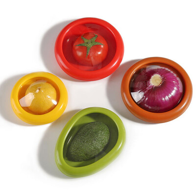 Κιβώτιο αποθήκευσης φρούτων σιλικόνης, επαναχρησιμοποιήσιμο κουτί για κρύσταλλο ψυγείου, διαφανές φιλμ λαχανικών και σφραγισμένη αποθήκευση φρούτων Crisper