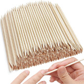 100/50 τμχ Nail Art Pusher Πορτοκαλί ξύλινα ξυλάκια αφαίρεσης επιδερμίδας Rhinestones Αφαίρεση κουκκίδων Εργαλεία περιποίησης μανικιούρ πεντικιούρ