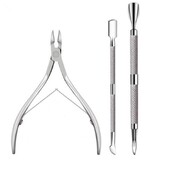 Κόφτης νυχιών από ανοξείδωτο ατσάλι Scissor Cuticle Clipper Pusher Dead Skin Remover Kit Μανικιούρ Εργαλεία πεντικιούρ Σετ νυχιών