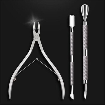 Κόφτης νυχιών από ανοξείδωτο ατσάλι Scissor Cuticle Clipper Pusher Dead Skin Remover Kit Μανικιούρ Εργαλεία πεντικιούρ Σετ νυχιών