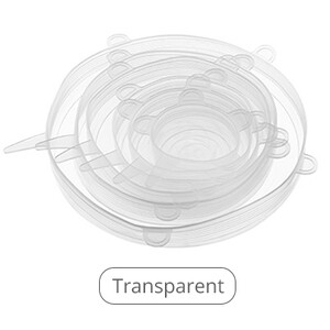 LMETJMA 6/12KOM Silikonski rastezljivi poklopci za višekratnu upotrebu Kuhinjske navlake za održavanje svježine Kompresijski univerzalni silikonski rastezljivi poklopci KC0338