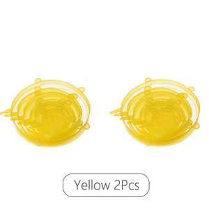 LMETJMA 6/12KOM Silikonski rastezljivi poklopci za višekratnu upotrebu Kuhinjske navlake za održavanje svježine Kompresijski univerzalni silikonski rastezljivi poklopci KC0338