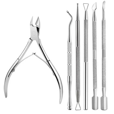 Nail Clippers Cutter Scissor Nippers Muti Function Ανοξείδωτο ατσάλι Pusher Pusher Remover Επαγγελματικά κιτ μανικιούρ περιποίησης νυχιών