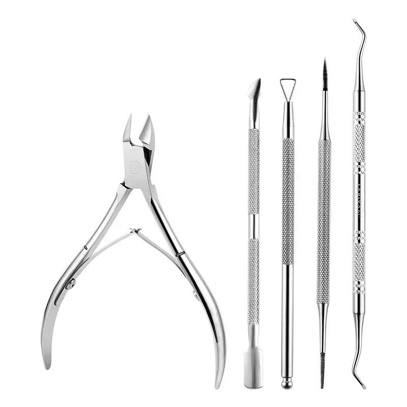 Nail Clippers Cutter Scissor Nippers Muti Function Ανοξείδωτο ατσάλι Pusher Pusher Remover Επαγγελματικά κιτ μανικιούρ περιποίησης νυχιών