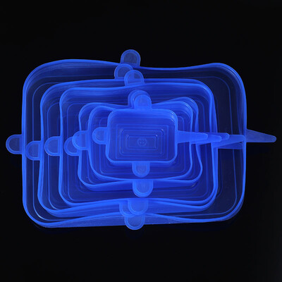 6 kom/set Silikonska navlaka, rastezljivi poklopci, hermetički nepropusne navlake za hranu za višekratnu upotrebu Održavanje svježine Seal zdjela, rastezljiva navlaka