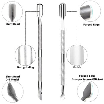 3 бр. Комплект инструменти за маникюр Неръждаема стомана Ножица за ноктопластика Ножица за кожички Резачка за нокти Избутвач Инструменти за премахване на мъртва кожа Инструменти за педикюр