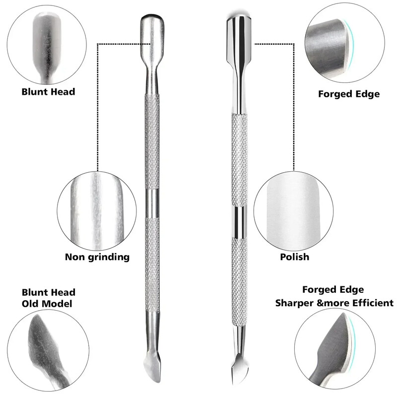 Set alata za manikuru od nehrđajućeg čelika od nehrđajućeg čelika Škare za zanoktice Škare za nokte Gurač za uklanjanje mrtve kože Alati za pedikuru