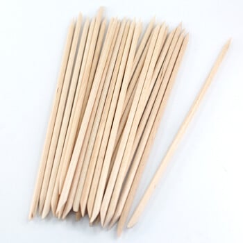 4 διαφορετικά μεγέθη Orange Wood Sticks for Cuticle Pusher Cuticle Remove Tool forks for nails Εργαλεία μανικιούρ 10/30/50/100Pcs/Σετ