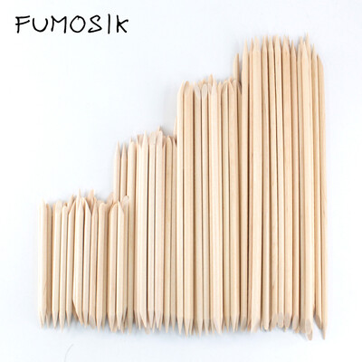 4 διαφορετικά μεγέθη Orange Wood Sticks for Cuticle Pusher Cuticle Remove Tool forks for nails Εργαλεία μανικιούρ 10/30/50/100Pcs/Σετ