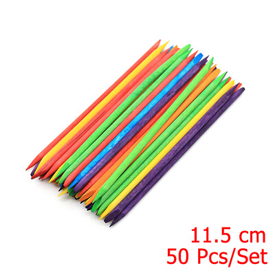 4 različite veličine Narančasti drveni štapići za potiskivanje zanoktica Alat za uklanjanje zanoktica vilice za nokte Alati za manikuru 10/30/50/100kom/set